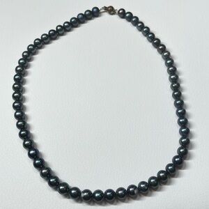 Real peacock pearls vintage necklace